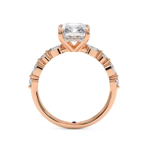 Radiant Diamond Halo Engagement Ring