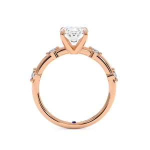 Oval Diamond Halo Ring