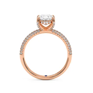 Oval Diamond Double Halo Ring