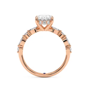 Oval Diamond Halo Engagement Ring