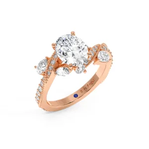 Oval Twist Engagement Ring