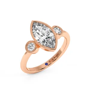 Marquise With Round Trilogy Ring