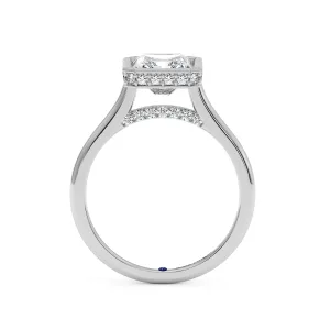 Radiant Diamond Engagement Ring - White Gold