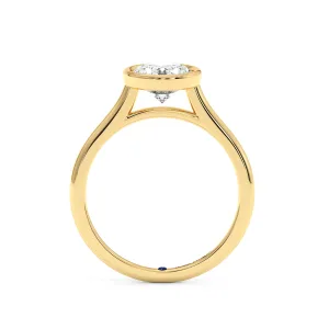 Oval Diamond Plan Engagement Ring - Yellow Gold